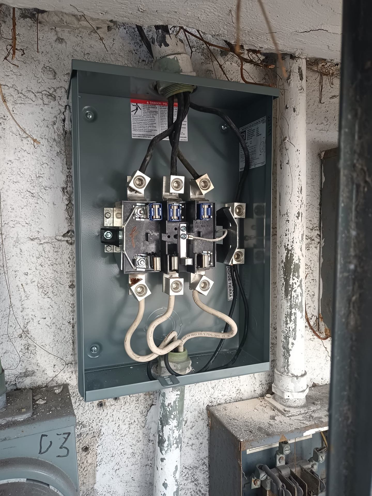 Tablero de distribución eléctrica industrial